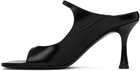 Teurn Studios Black Strappy Leather Heeled Sandals