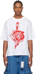 LU'U DAN White Graphic T-Shirt