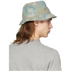 Stone Island Green Camouflage Logo Bucket Hat