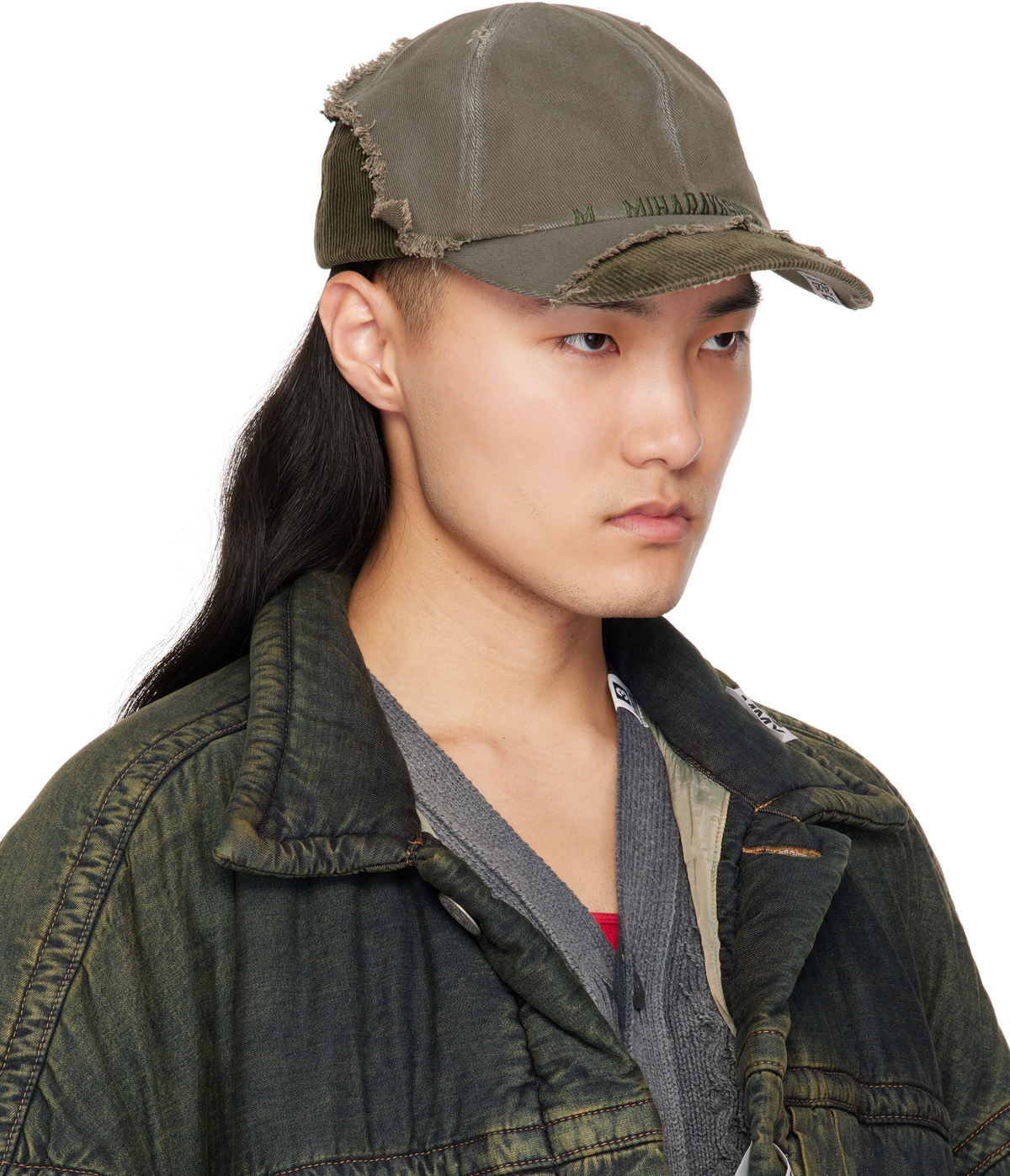 帽子 Crushed Detail Maison MIHARA YASUHIRO Maison MIHARA YASUHIRO Black Crushed Detail Cap Maison