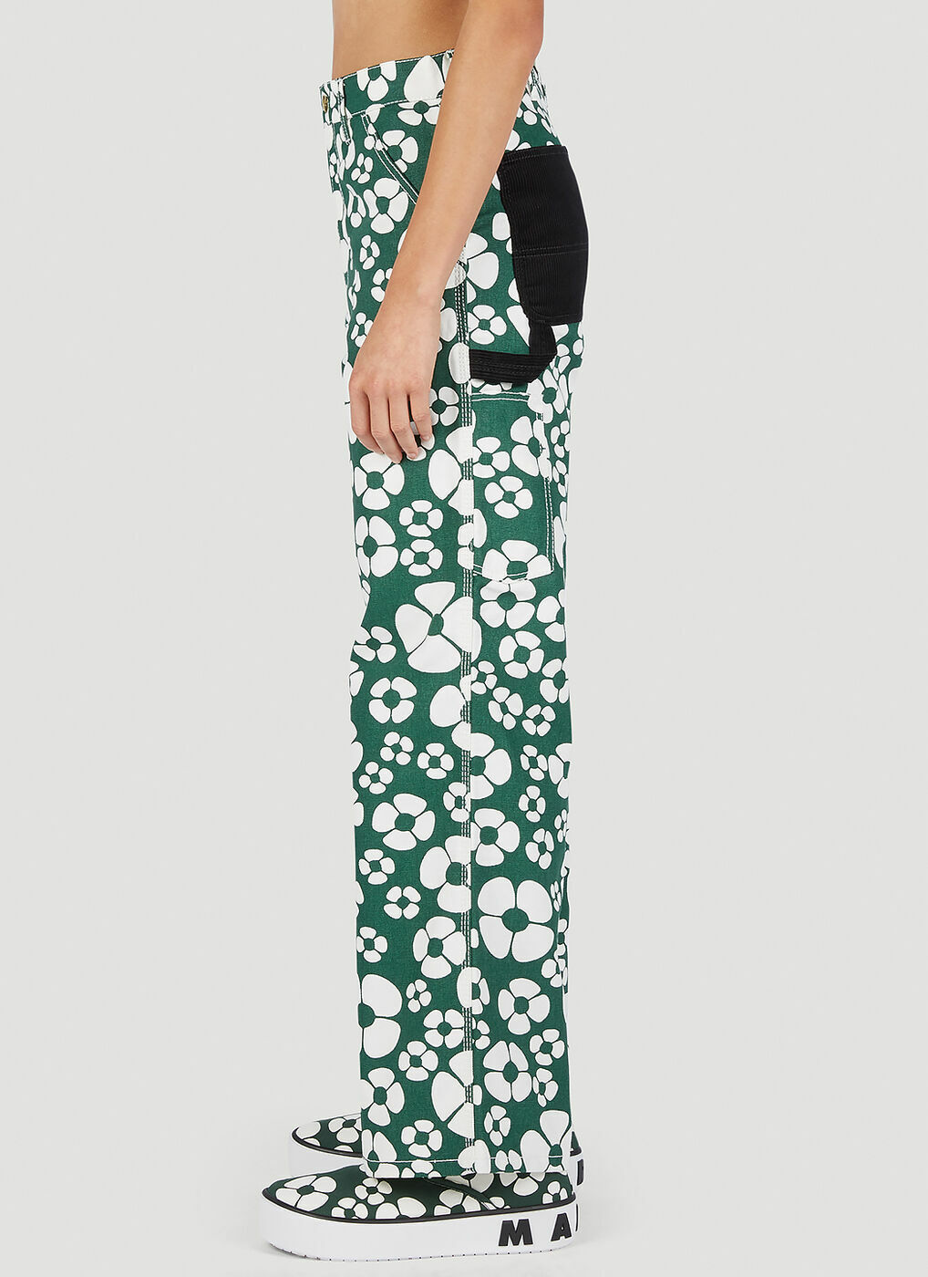 Marni x Carhartt - Floral Print Pants in Green Marni x Carhartt - Floral Print Pants in Green