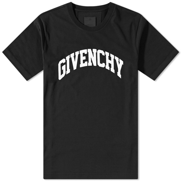 Photo: Givenchy Men's College Logo T-Shirt in Black