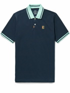 Nike Tennis - Heritage Slim-Fit Colour-Block Dri-FIT Piqué Tennis Shirt - Blue