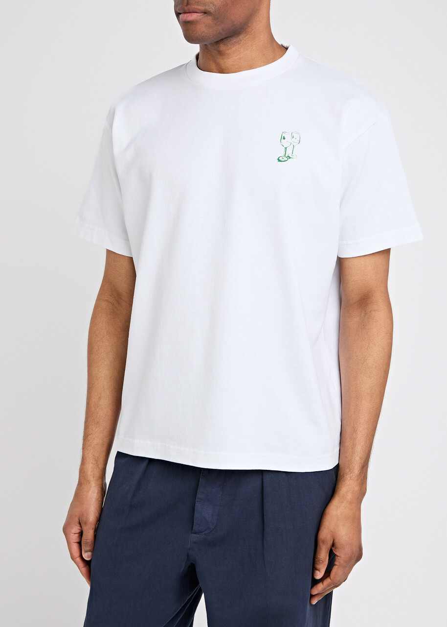 Percival Cicchetti Printed Jersey T-shirt White