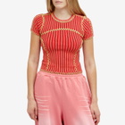 Brain Dead Women's Mariel Sport Knit Top in Guava