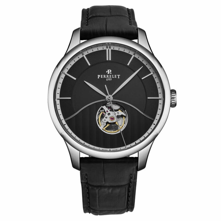 Photo: Perrelet First Class Automatic Black Dial Mens Watch A1087/A