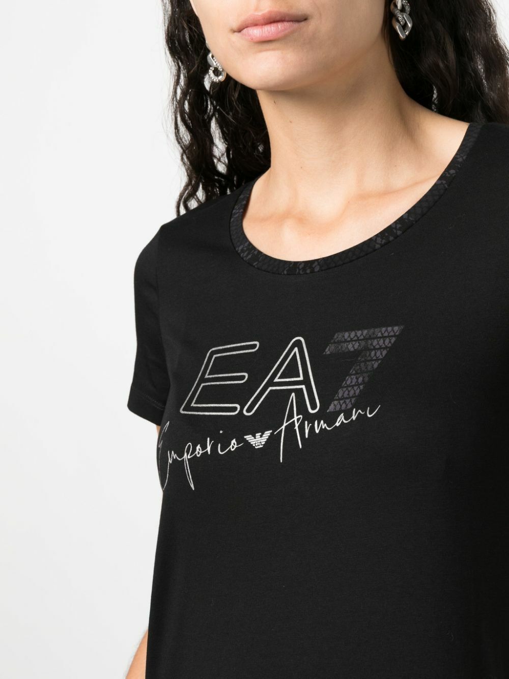 Ea7 Logo Cotton T Shirt Ea7