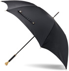 Alexander McQueen Black & Gold Skull Umbrella