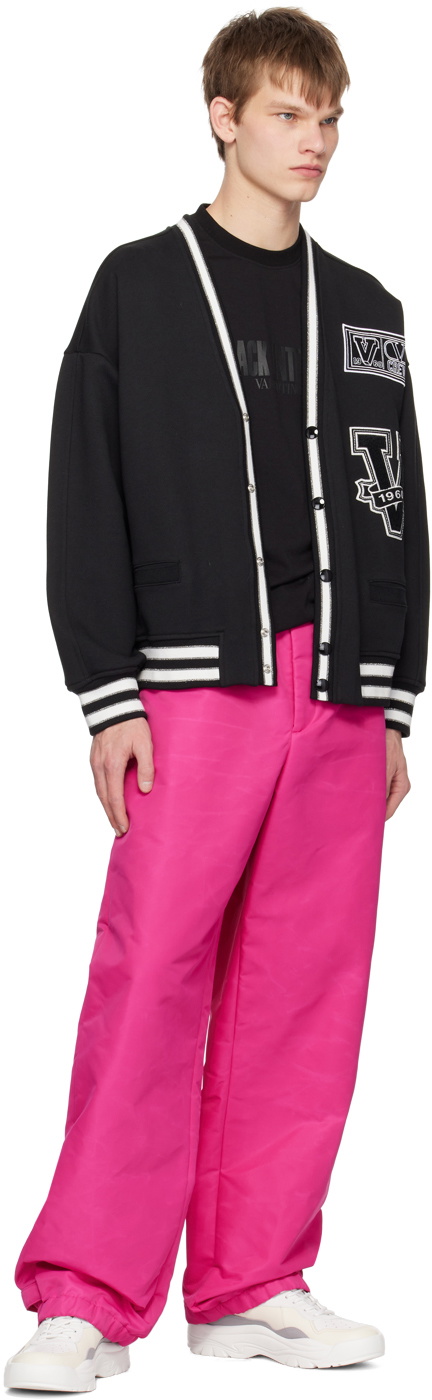Valentino Black Appliqué Cardigan
