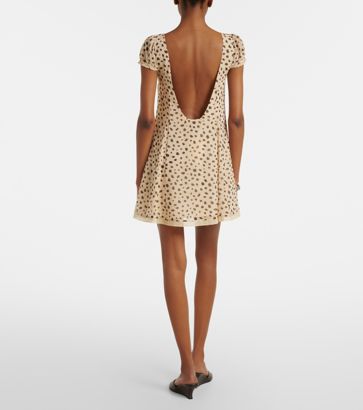 Posse Priscilla animal-print silk minidress