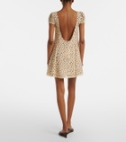 Posse Priscilla animal-print silk minidress