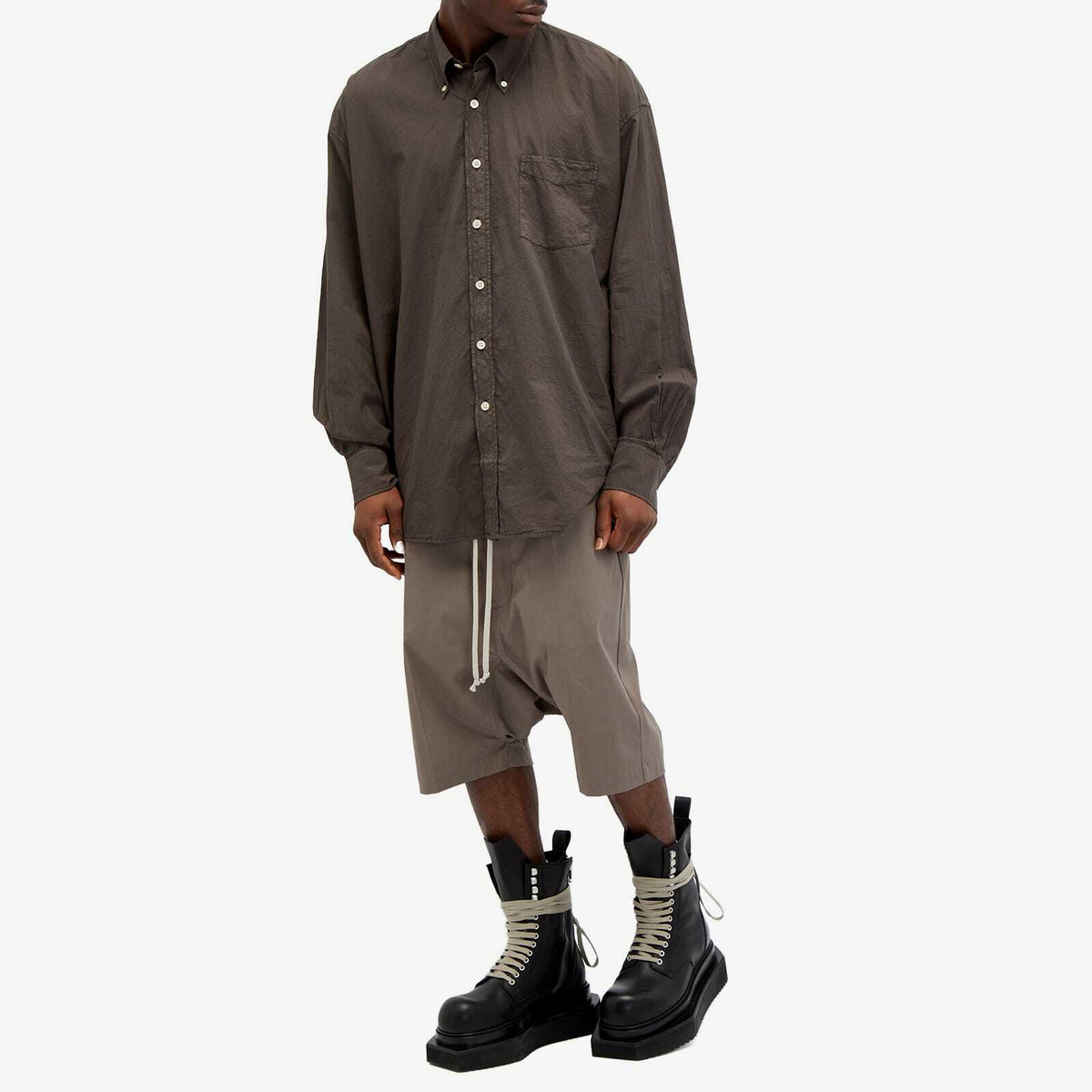 Rick Owens Men's Rick's Pod Short in Dust Rick Owens