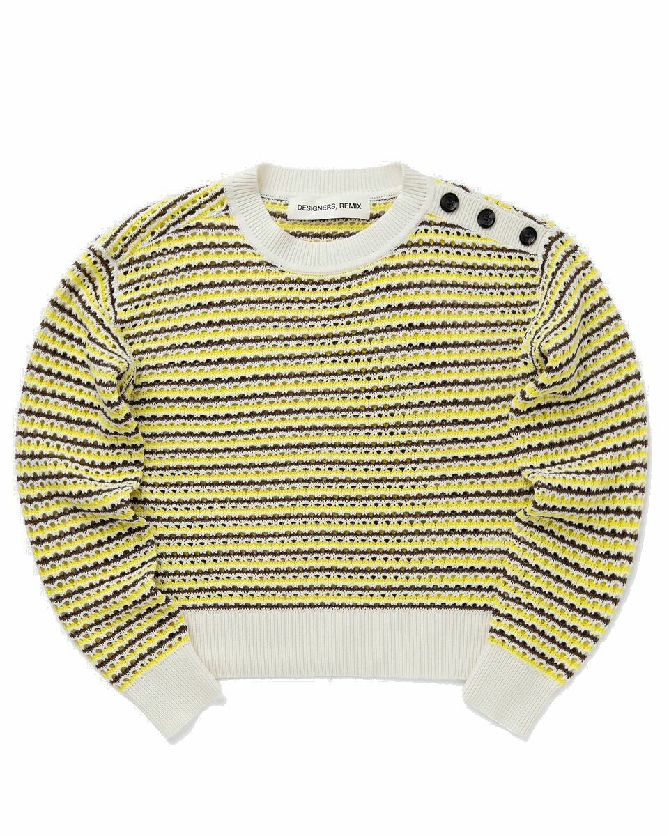 Photo: Designers, Remix Taliana Stripe Sweater Yellow - Womens - Pullovers