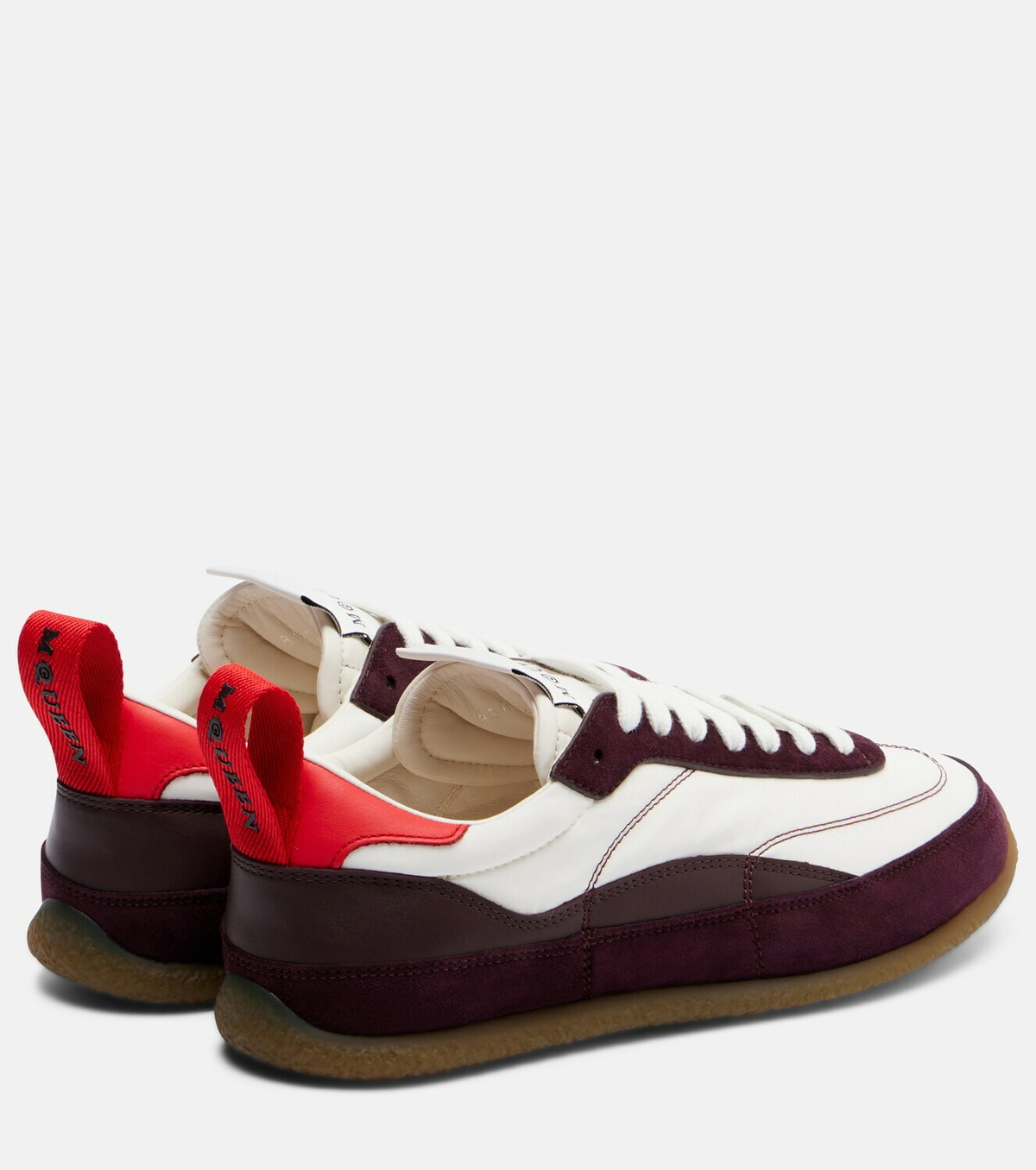 McQueen EC1 suede-trimmed leather sneakers