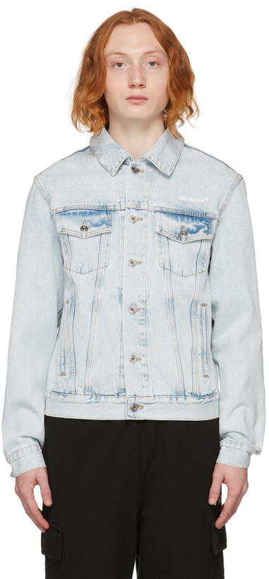 Photo: Off-White Blue Slim Diag Jacket