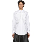 Thom Browne White Skeleton Point Collar Shirt