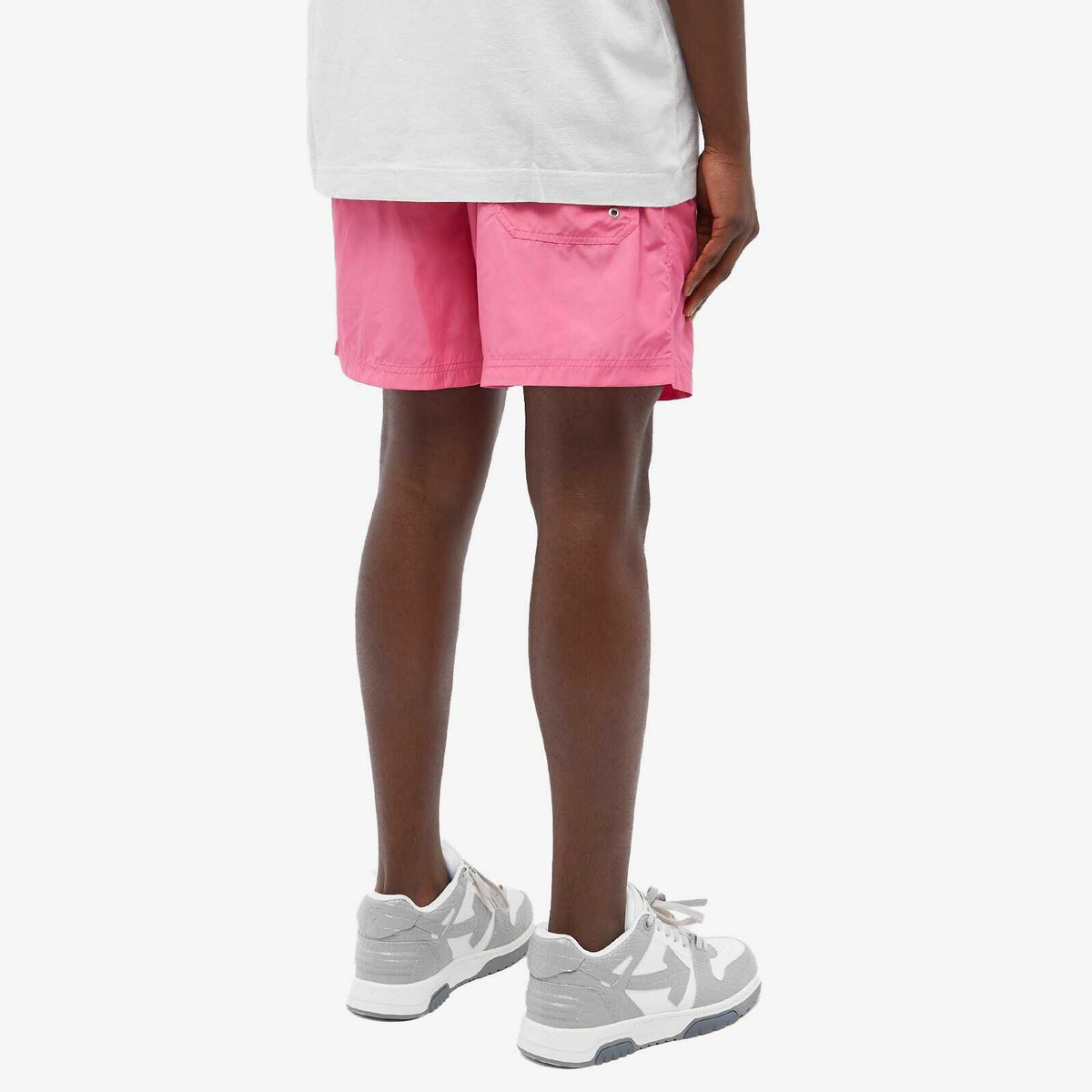 Palm Angels Men's Logo Swim Shorts in Fuschia