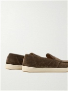 George Cleverley - Joey Suede Penny Loafers - Brown