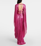 Maria Lucia Hohan Crystal caped silk gown