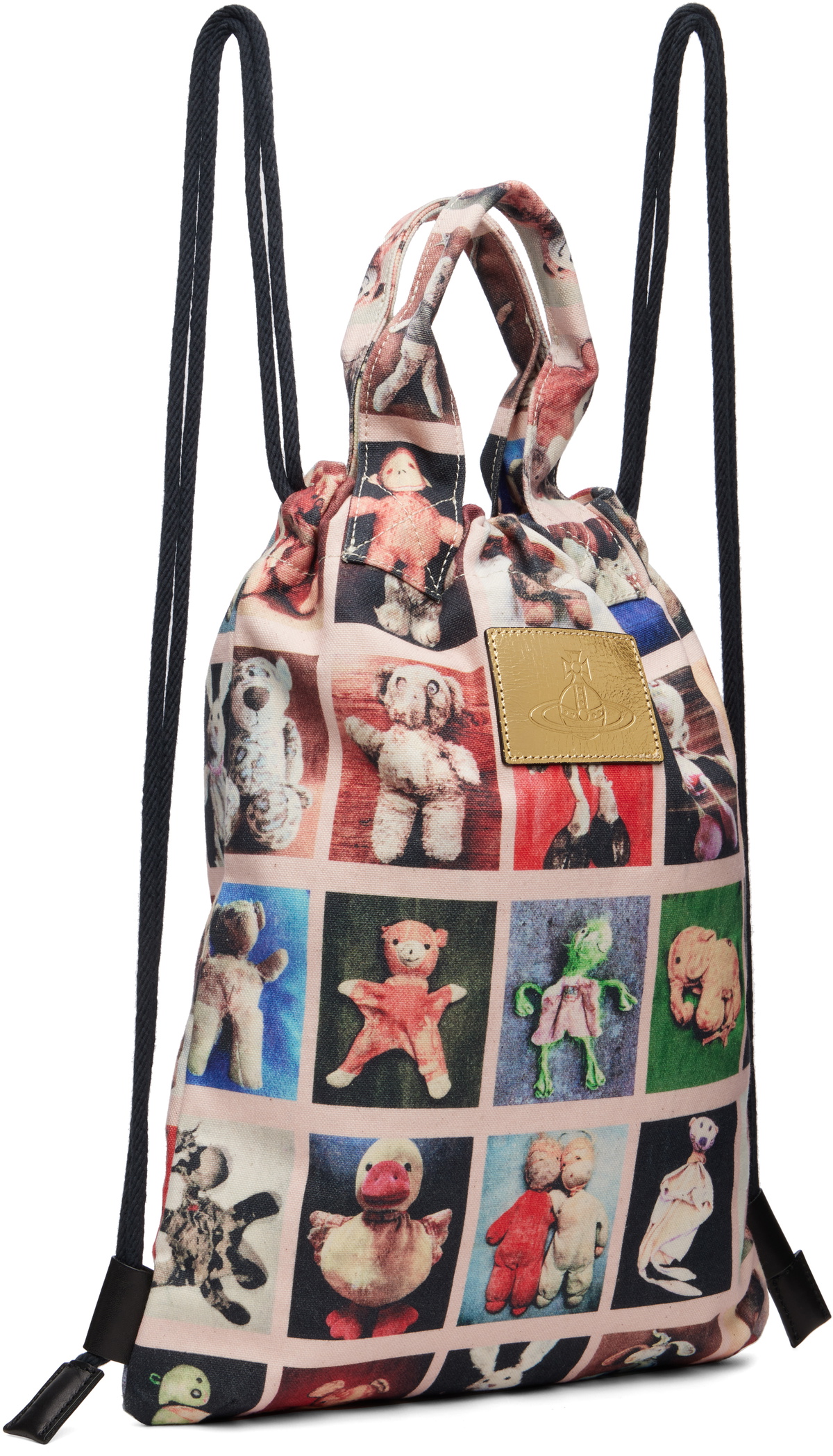 バッグ Vivienne Westwood Drawstring Backpack Vivienne Westwood Multicolor Canvas Teddies Pippa Drawstring