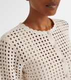 Frame Postcard crochet cotton cardigan
