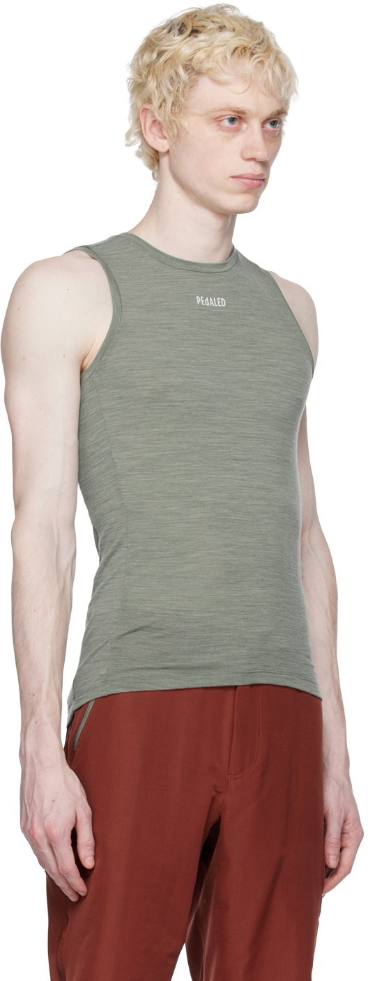 PEdALED Khaki Breathable Tank Top