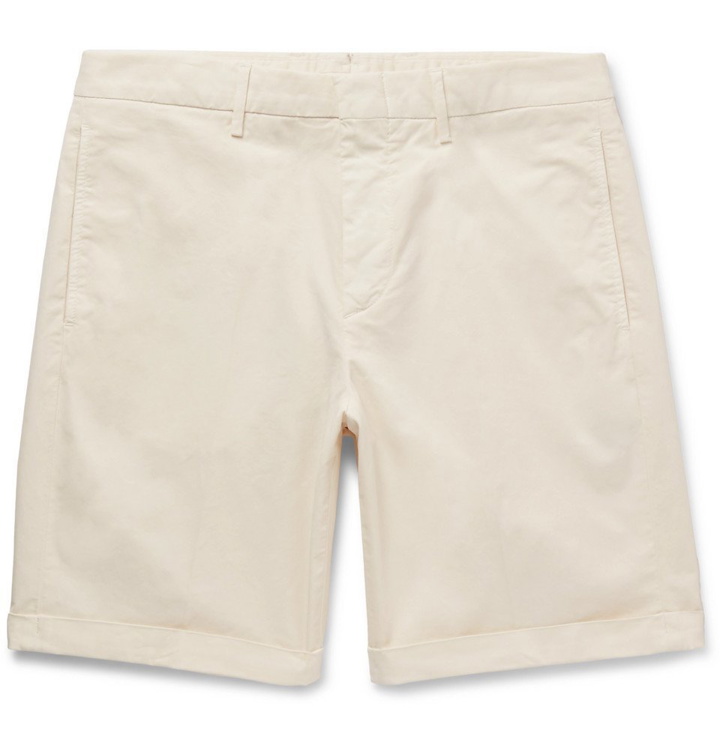 Photo: Dunhill - Cotton-Blend Twill Bermuda Shorts - Off-white