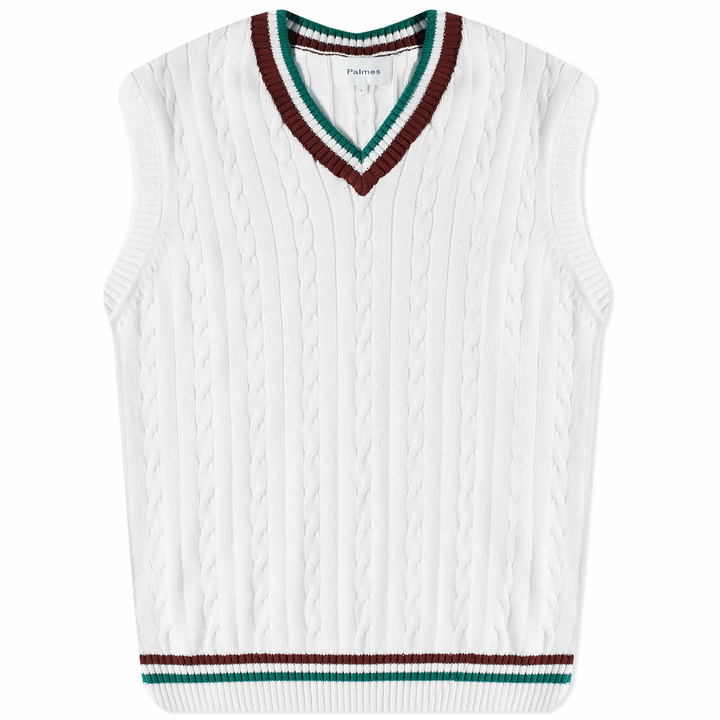 Photo: Palmes Men's James Knitted Vest in White