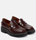Chloe - Noua whipstitch leather loafers
