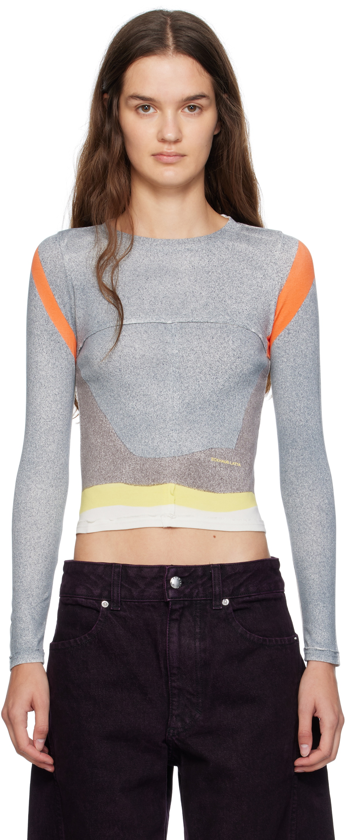 Eckhaus Latta Multicolor Lapped Baby Crewneck T-shirt
