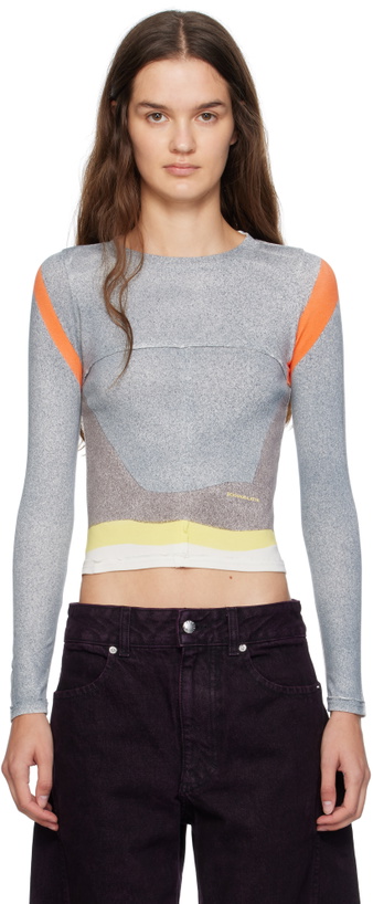 Photo: Eckhaus Latta Multicolor Lapped Baby Crewneck T-shirt
