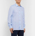 Kiton - Slim-Fit Linen Shirt - Blue