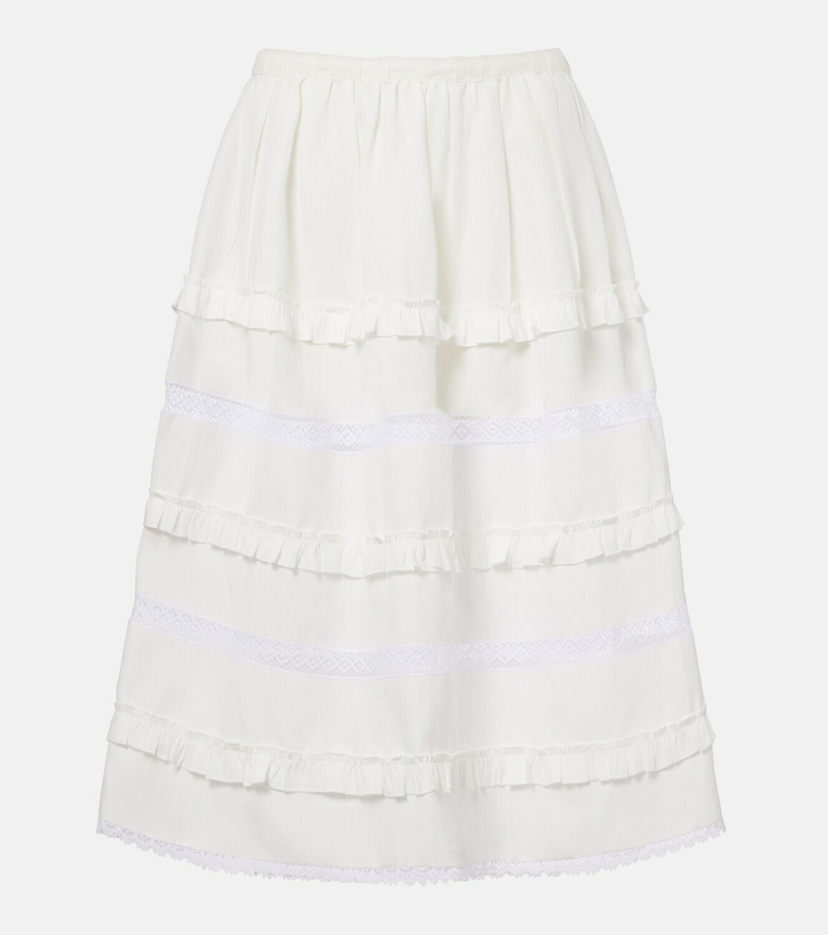 Prada Linen midi skirt