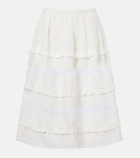 Prada Linen midi skirt