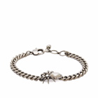 Alexander McQueen Men's Skull Spider Chain Bracelet in Silver 