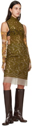 Dries Van Noten SSENSE Exclusive Khaki Midi Skirt