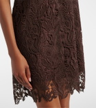Max Mara Cotton guipure lace minidress