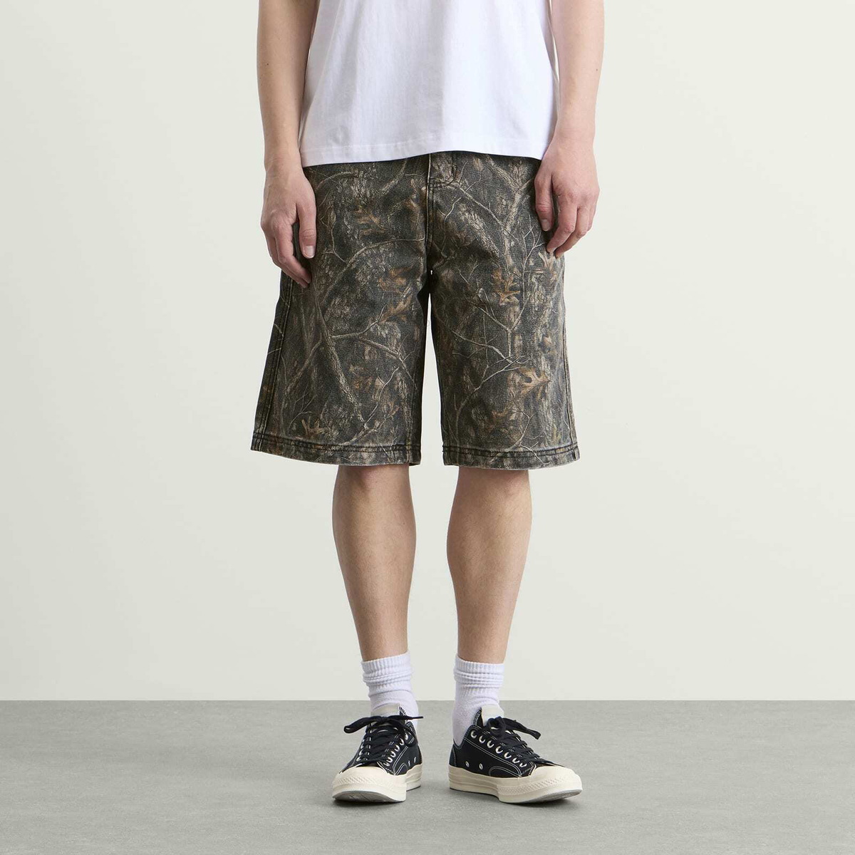 Butter Goods Men's Work Shorts in Forest Camo