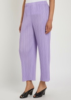 Pleats Please Issey Miyake Pleated Wide-leg Woven Trousers Light Purple