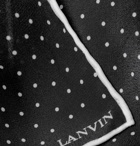 Lanvin - Polka-Dot Silk Pocket Square - Men - Black