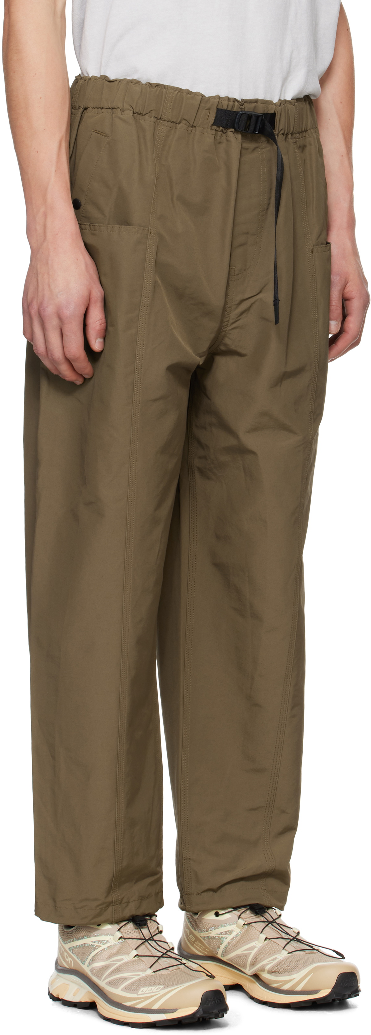 South2 West8 Khaki Belted C.S Trousers