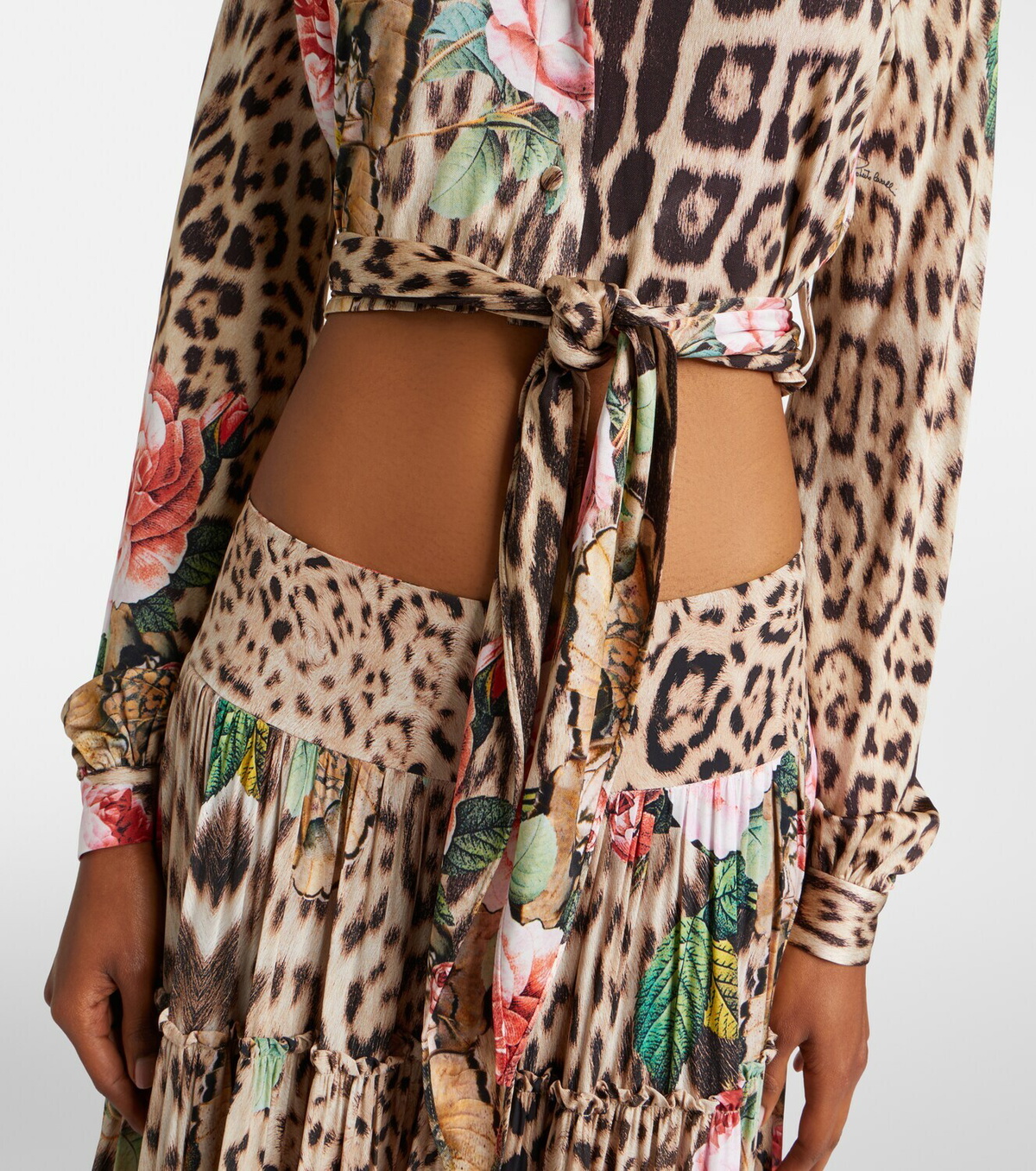 Roberto Cavalli Printed cropped shirt