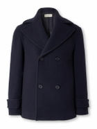 Officine Générale - Pat Double-Breasted Wool-Blend Peacoat - Blue