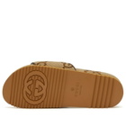 Gucci Men's Sideline Jumbo GG Jacquard Slide in Camel