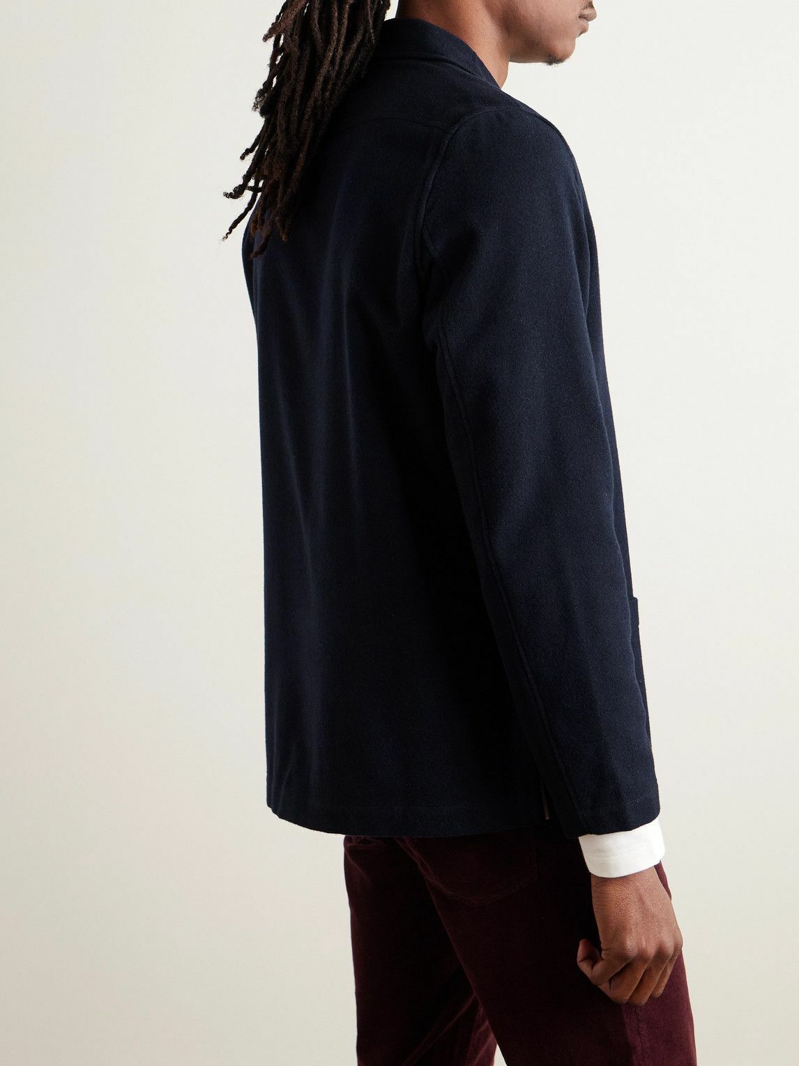 Massimo Alba - Florida Wool, Silk and Cashmere-Blend Chore Jacket - Blue