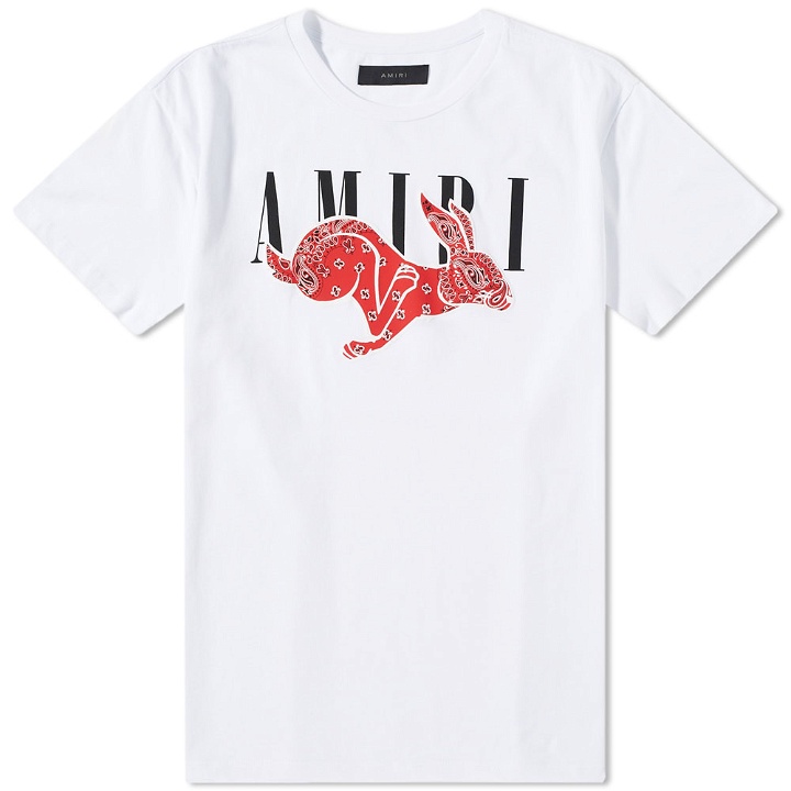 Photo: AMIRI Men's CNY Rabbit Logo T-Shirt in White