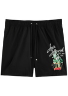Amiri Logo Printed Shell Swim Shorts Black