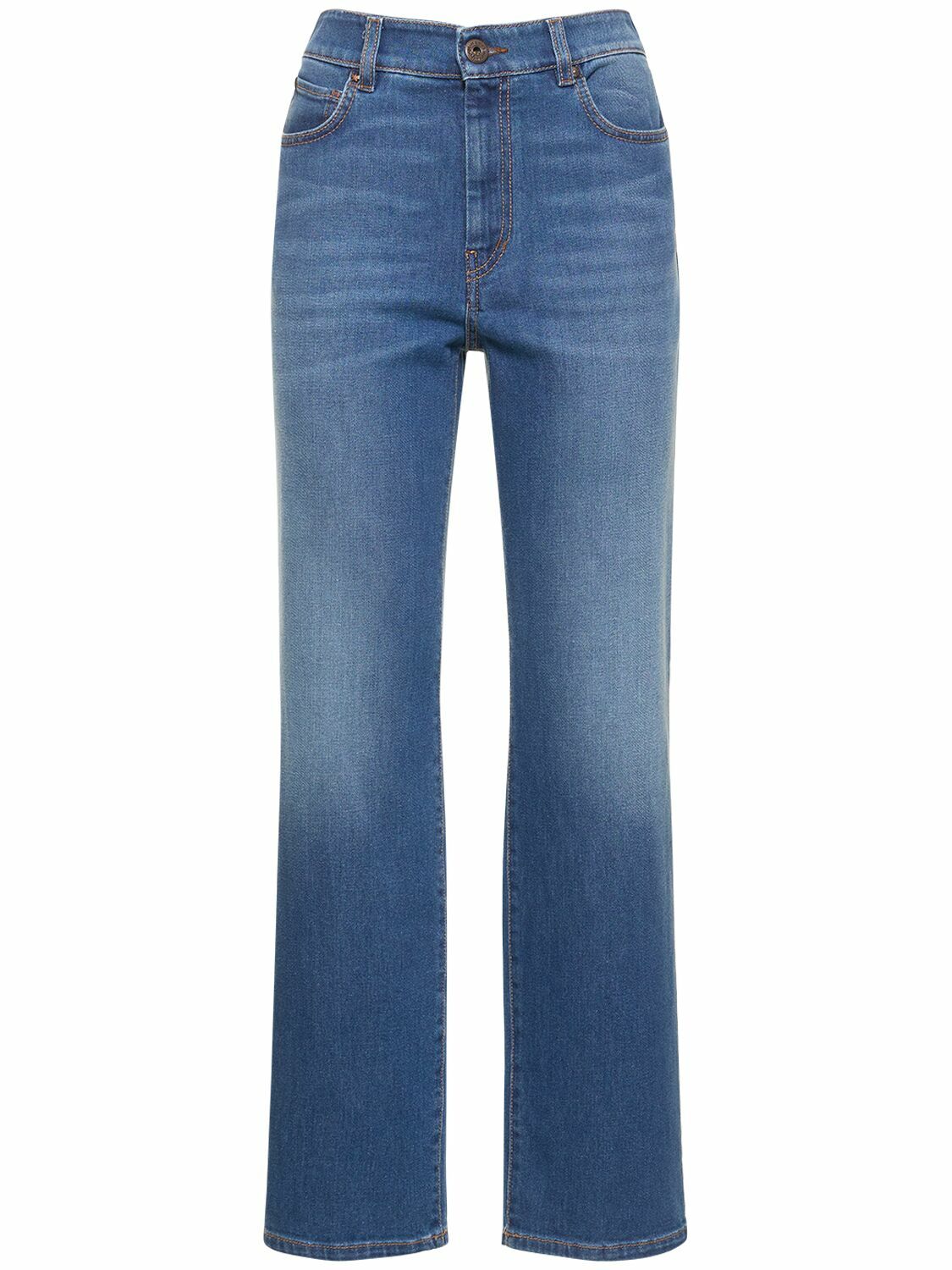 WEEKEND MAX MARA Ortisei Cotton Denim Straight Jeans Weekend