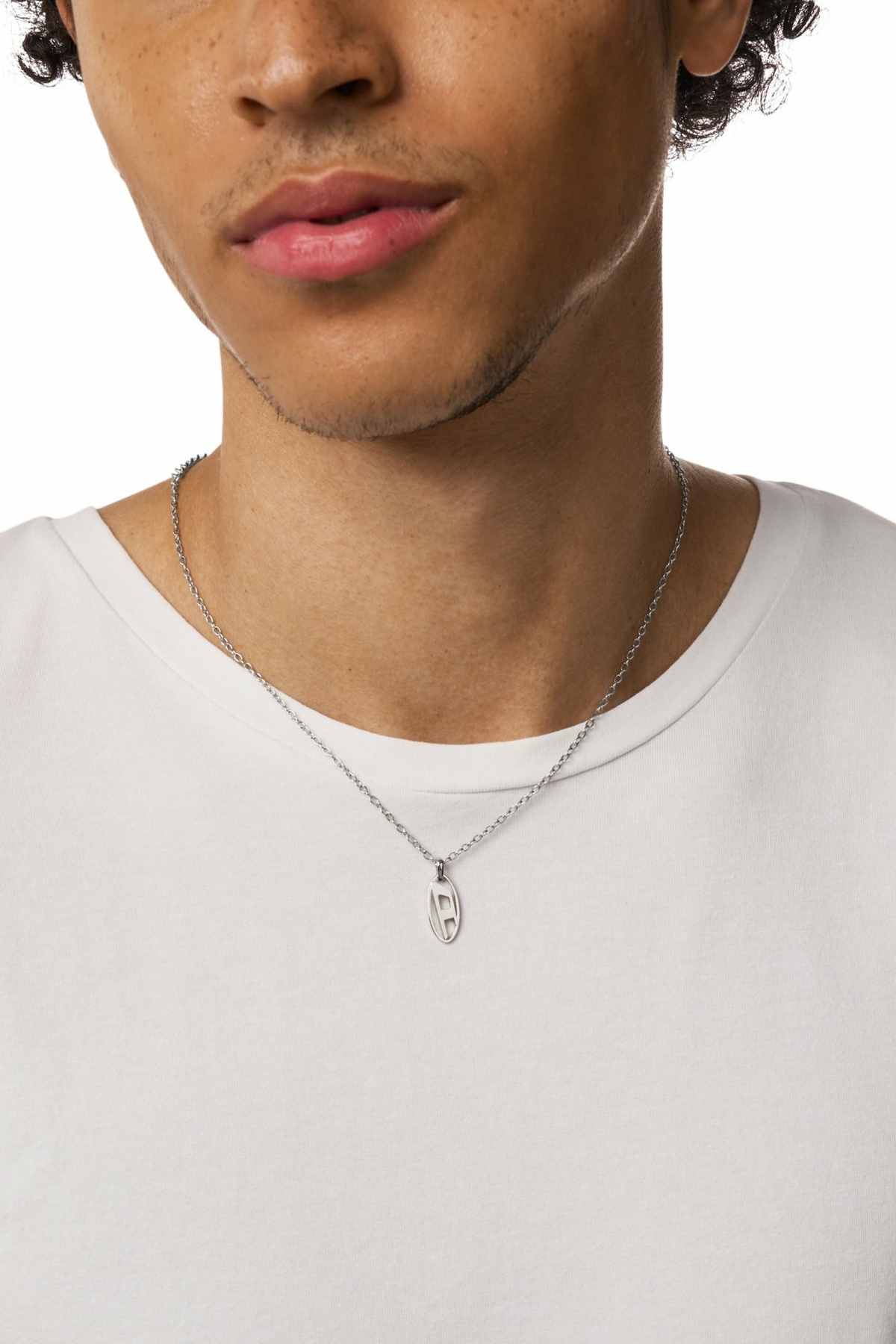 Diesel Stainless steel pendant necklace - Necklaces - Unisex - Silver