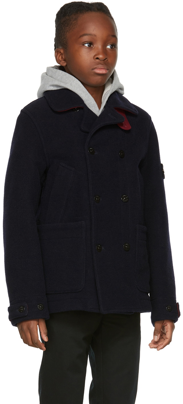 Stone island navy coat sale